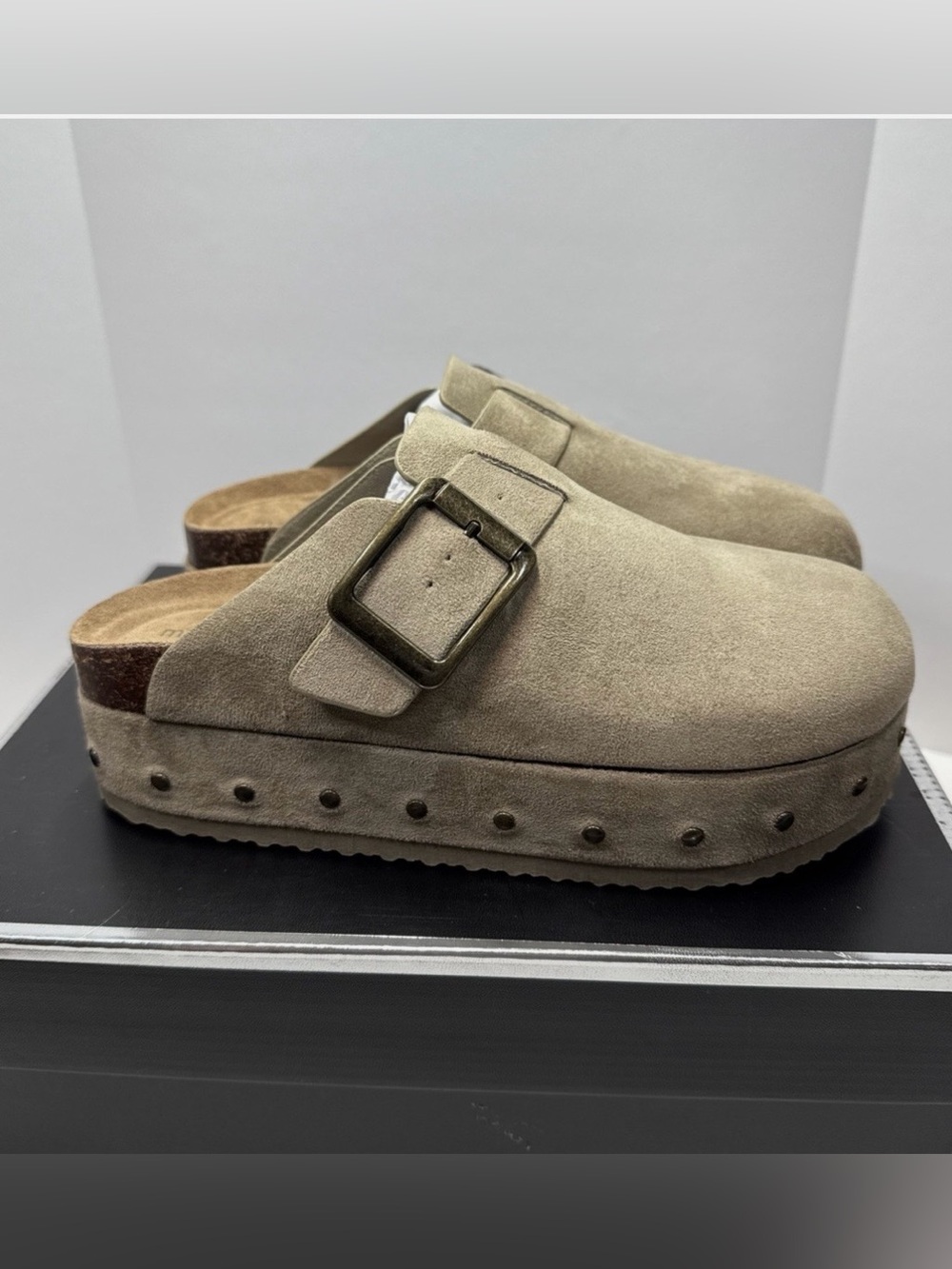 The Madden Girl Lunaa Studded Platform Clog Shoes